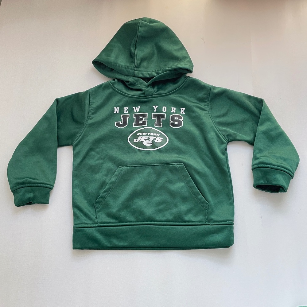 NFL Team Apparel Kids 4T New York Jets Football‎ Hoodie  Pullover Sweatshirt